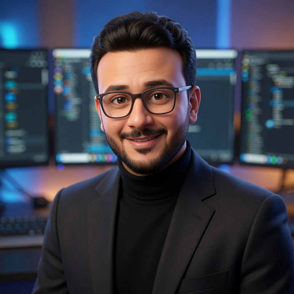 Illustrated portrait of Mohamed ElHawary